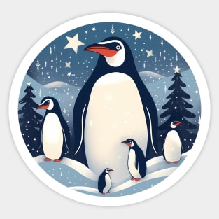 Penguin in Ornmament , Love Penguins Sticker